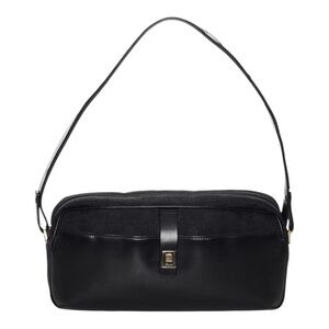 Salvatore Ferragamo Gancini pattern, canvas and leather shoulder bag